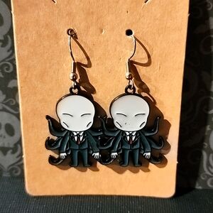 Slender Man earrings
